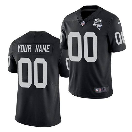 Women's Las Vegas Raiders Customized Black Inaugural Season Vapor Limited Stitched Jersey(Run Small)